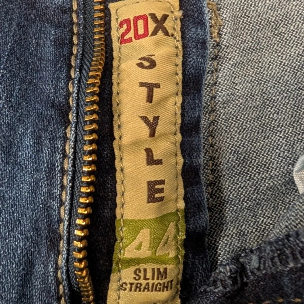 Wrangler 20X No. 44 Slim Straight Jeans Mens 28x32 Dark Wash - Picture 9 of 15